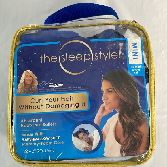The sleep styler Mini SOFT foam 3 inch no heat hair rollers 12 pack blue - Picture 1 of 5